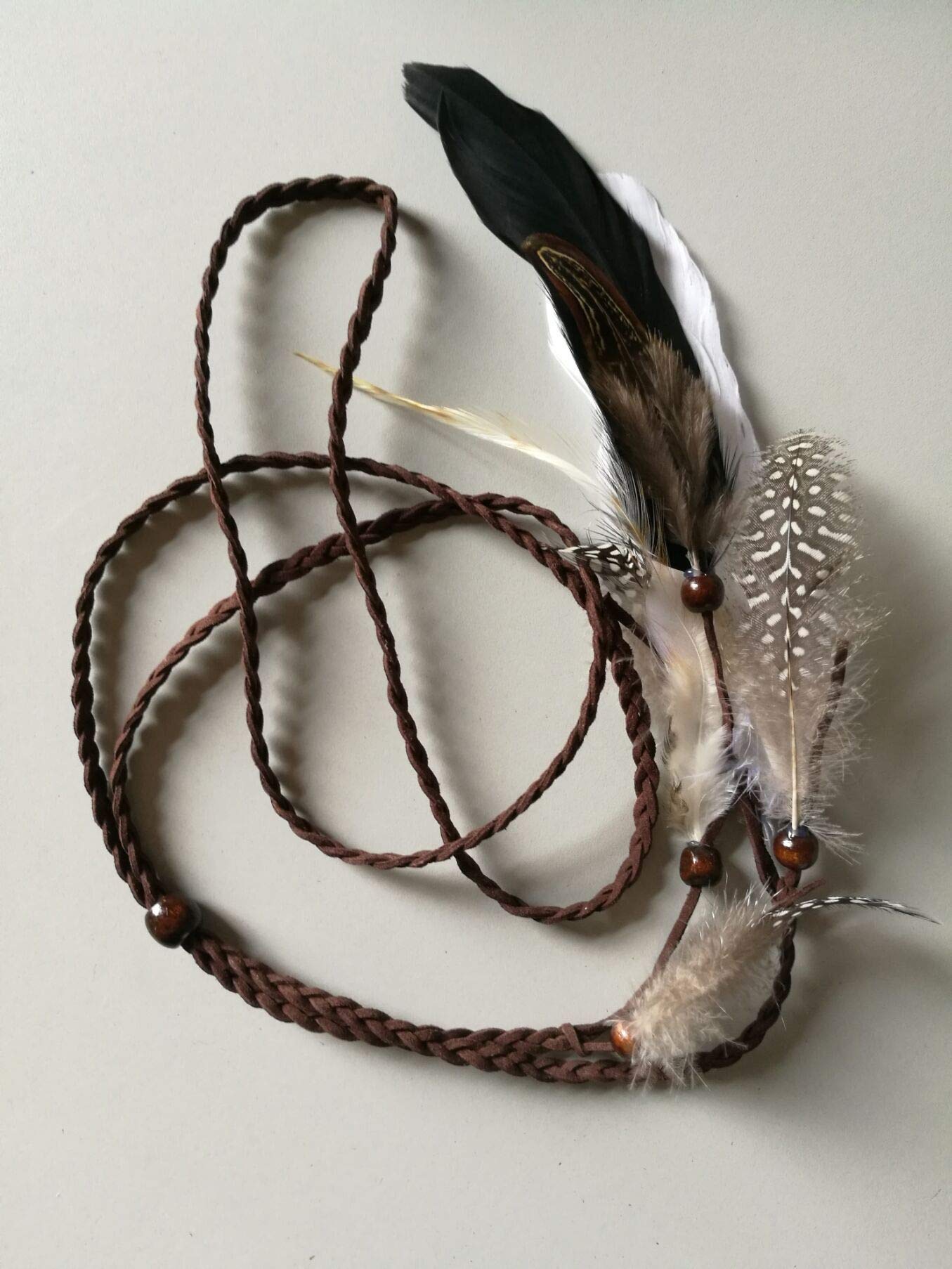 Amazon.com : Set of 2 Gypsy Hippie Feather Headband 