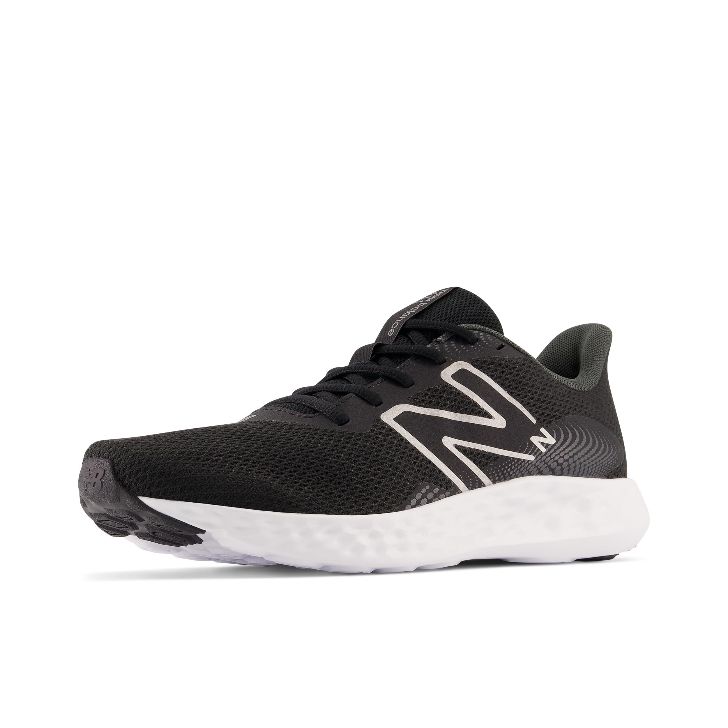 New Balance 411v3 Men's Running Trainers, Black, 11.5