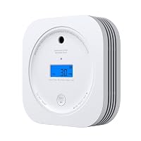 AEGISLINK SC200 Füst és Szénmonoxid Érzékelő LCD Kijelzővel - Elemmel Működő, Tesztgombos, Automatikus Ellenőrzés, Cserélhető Elem 1