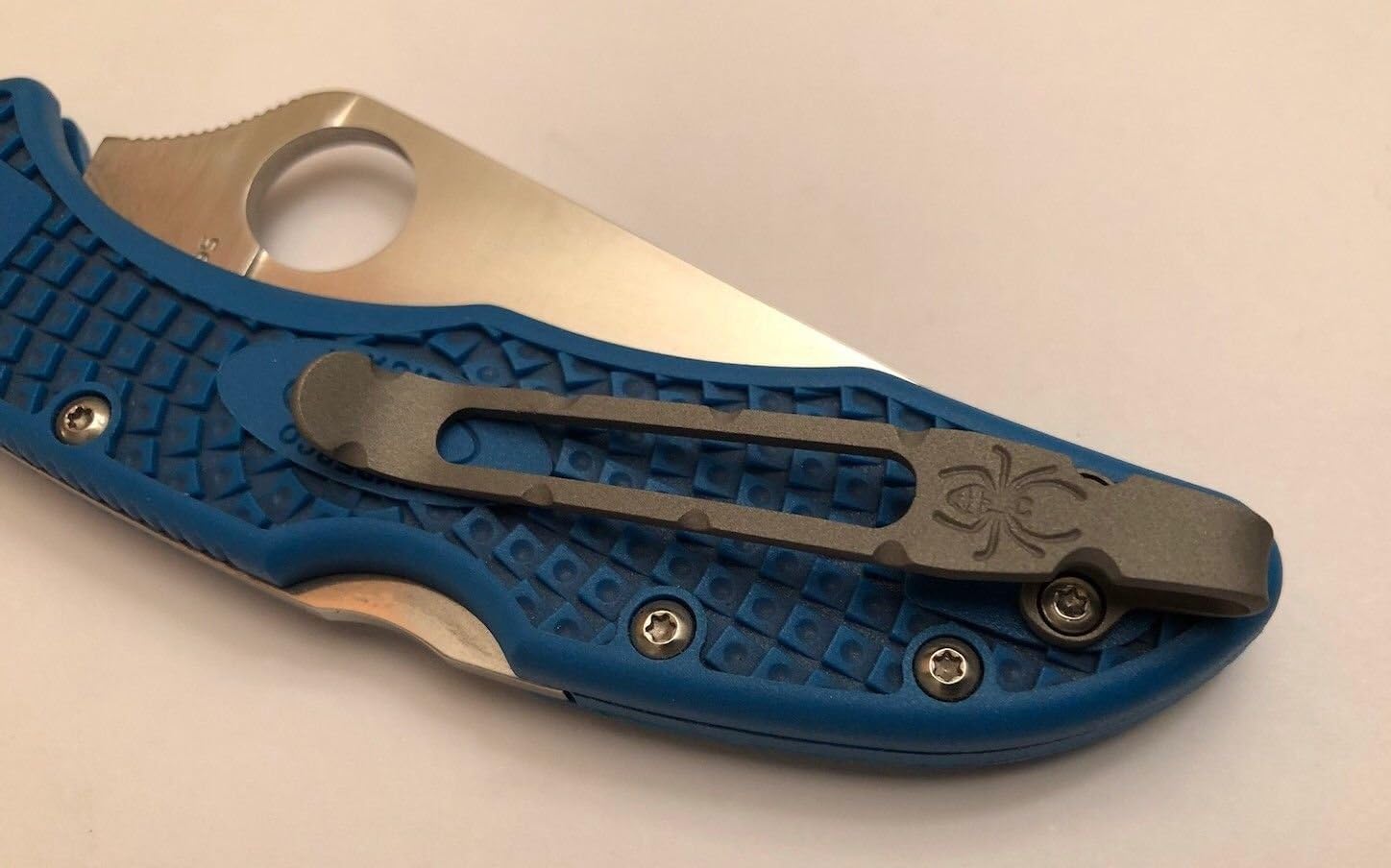 Titanium Deep Carry Pocket Clip For Spyderco Delica 4 FRN C11FPBLE