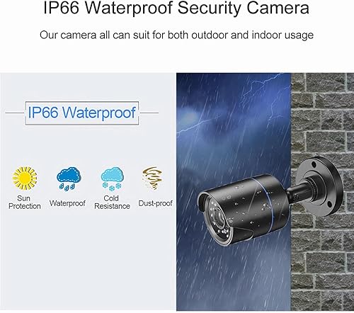 Miniatura 3 de Sistema de cámara de seguridad para el hogar 3000TVL Vigilancia DVR Kits, 4 unids con cable 1080P AHDCVITVI cámara coaxial HD visión nocturna