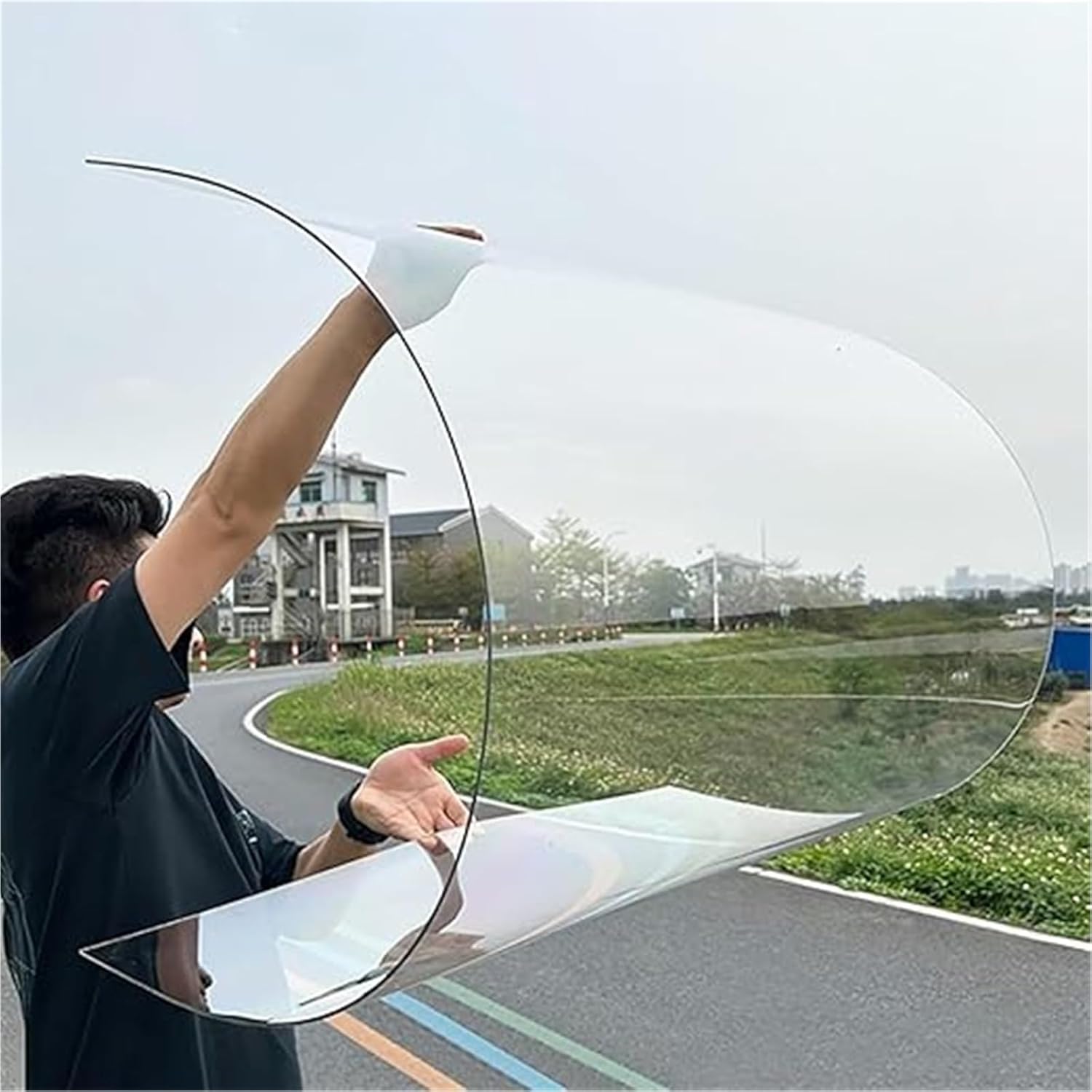 Easy to Cut Polycarbonate Roof Panels Greenhouse PC Endurance Board, Roofing Sheets, 1.2mm Clear Acrylic, UV Rainproof Roof Cover, for Carports, Pergola, Sunrooms and Enclosu(1.22x4m/4*13.1ft)