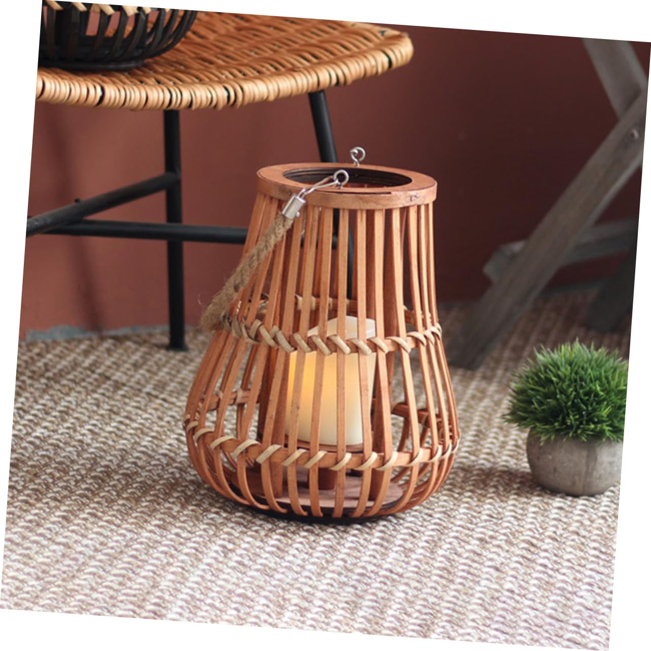 MAGICLULU Ozdoby Do Lamp W Stylu Retro Wiszące Uchwyt Na Lampion W Stylu Boho Retro Ręczna Latarnia Dekoracyjna Dekoracja Do Wnętrz Ogrodowa