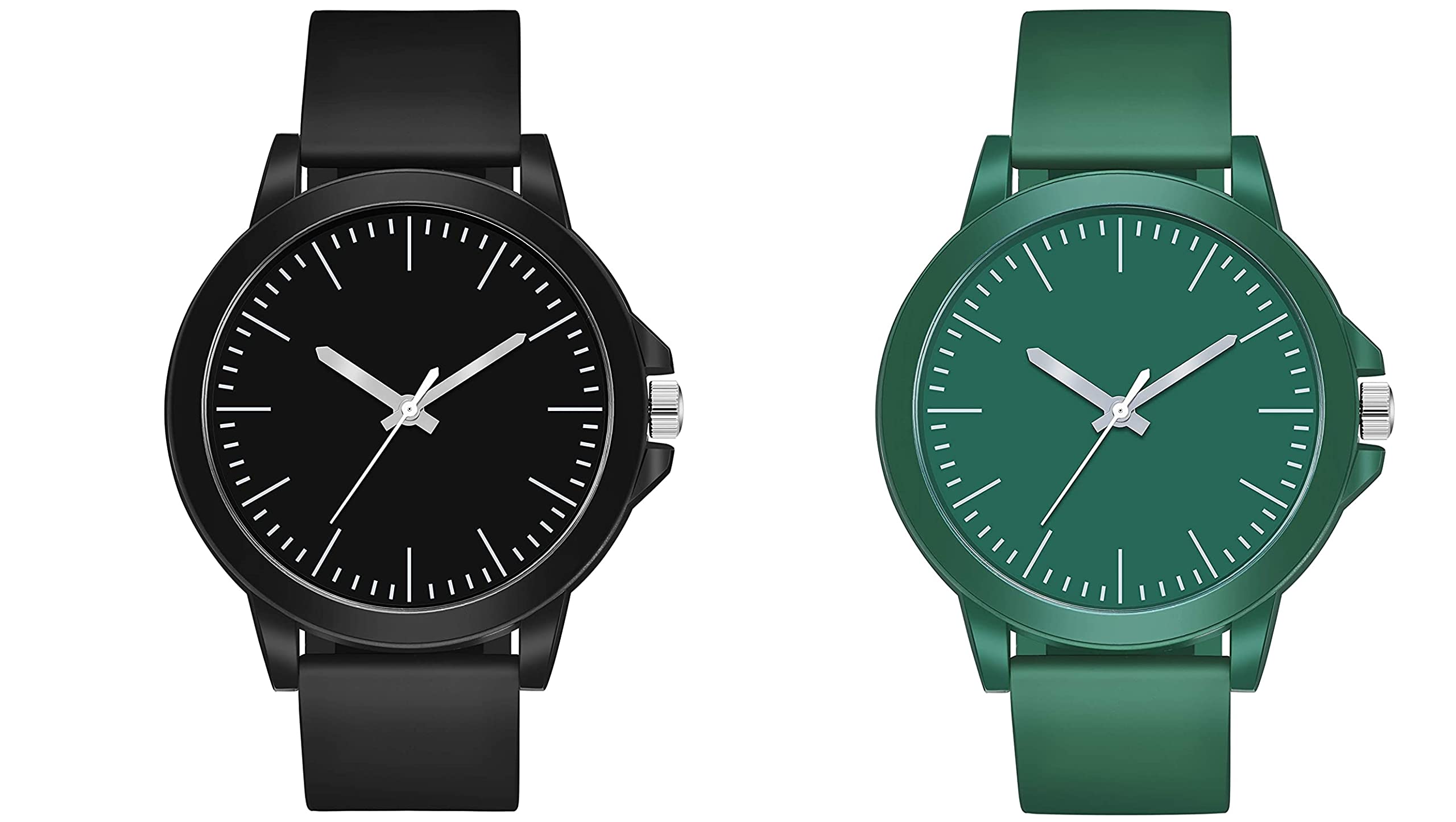 Watch City Analogue Attractive Dial Watch Waterproof Sport Look Watch for Mens and Boys - Combo Pack of 2 Black and Green (B0B576KLFS) Amazon Price History, Amazon Price Tracker