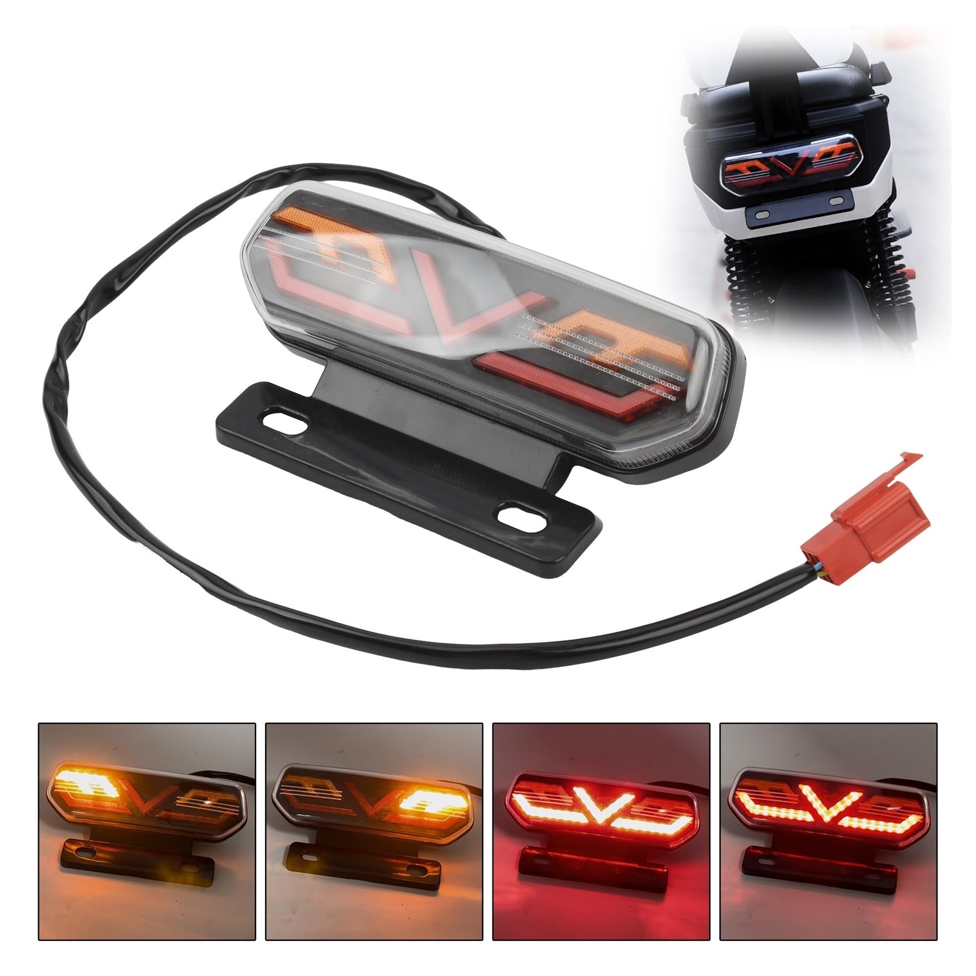 Luce Di Stop A LED Posteriore Per Moto ATV 12V, Luci Posteriori Indicatori Direzione Accessori Per Stop Luci Freno
