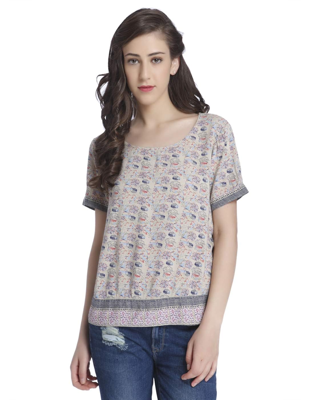 Buy ONLY Women's Loose Fit Top (15134318_White_42) at Amazon.in