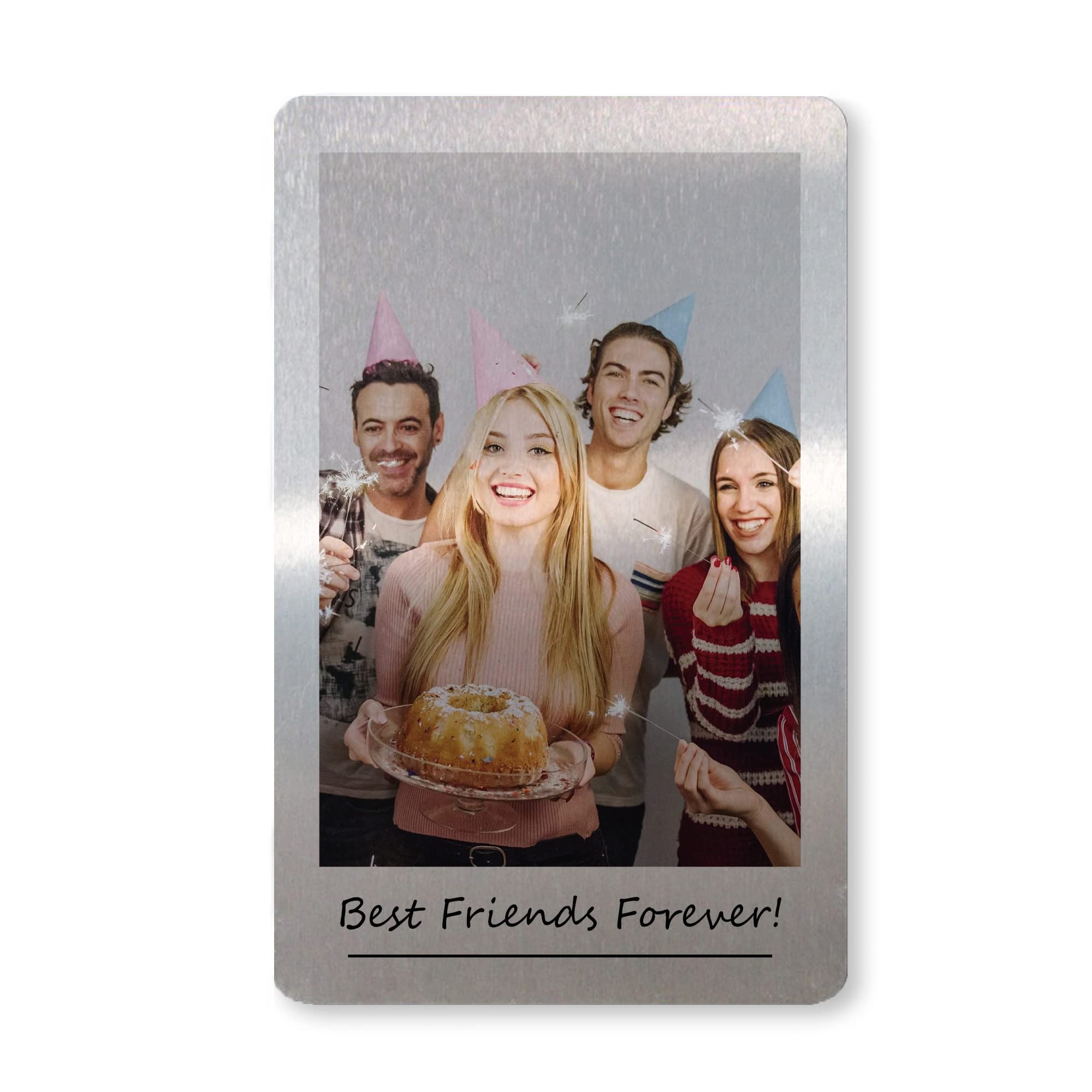 RED OCEAN Best Friend Gift For Birthday Metal Wallet Insert Personalised Friendship Gift Keepsake