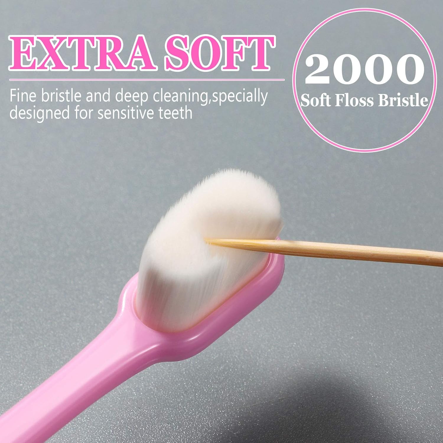 4 Pieces Soft Micro-Nano Manual Toothbrush Extra Soft Bristles