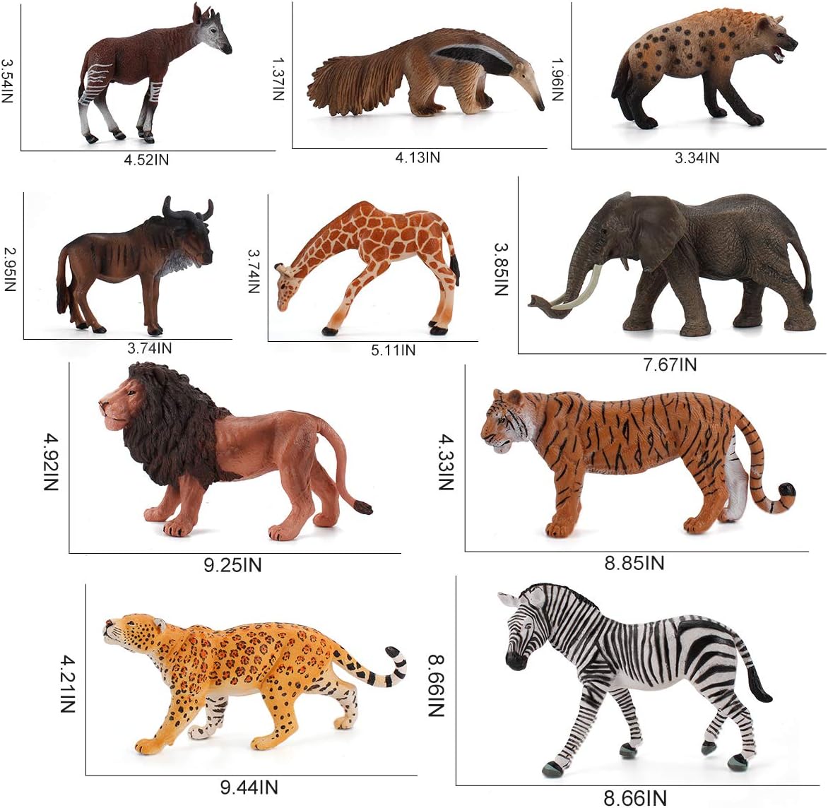 Conjunto De Figuras De Animal Koala León Tigre Dinosaurio Bosque Animal Salvaj Insecto Reptil Figuras De Animal Figuras De Acción De Juguete Para Niños Zoo - AliExprs