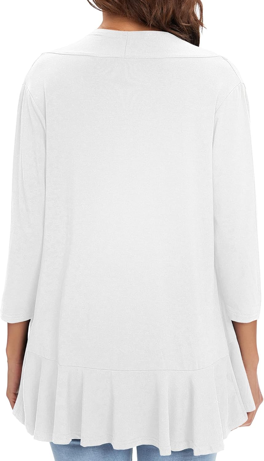 Urban CoCo Women's 3/4 Sleeve Casual Cardigans for Women Trendy Open Front Lightweight Cover Ups - Image 5