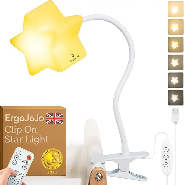 Ergojojo LED Clip-On Star Night Light - Nursery Lamp