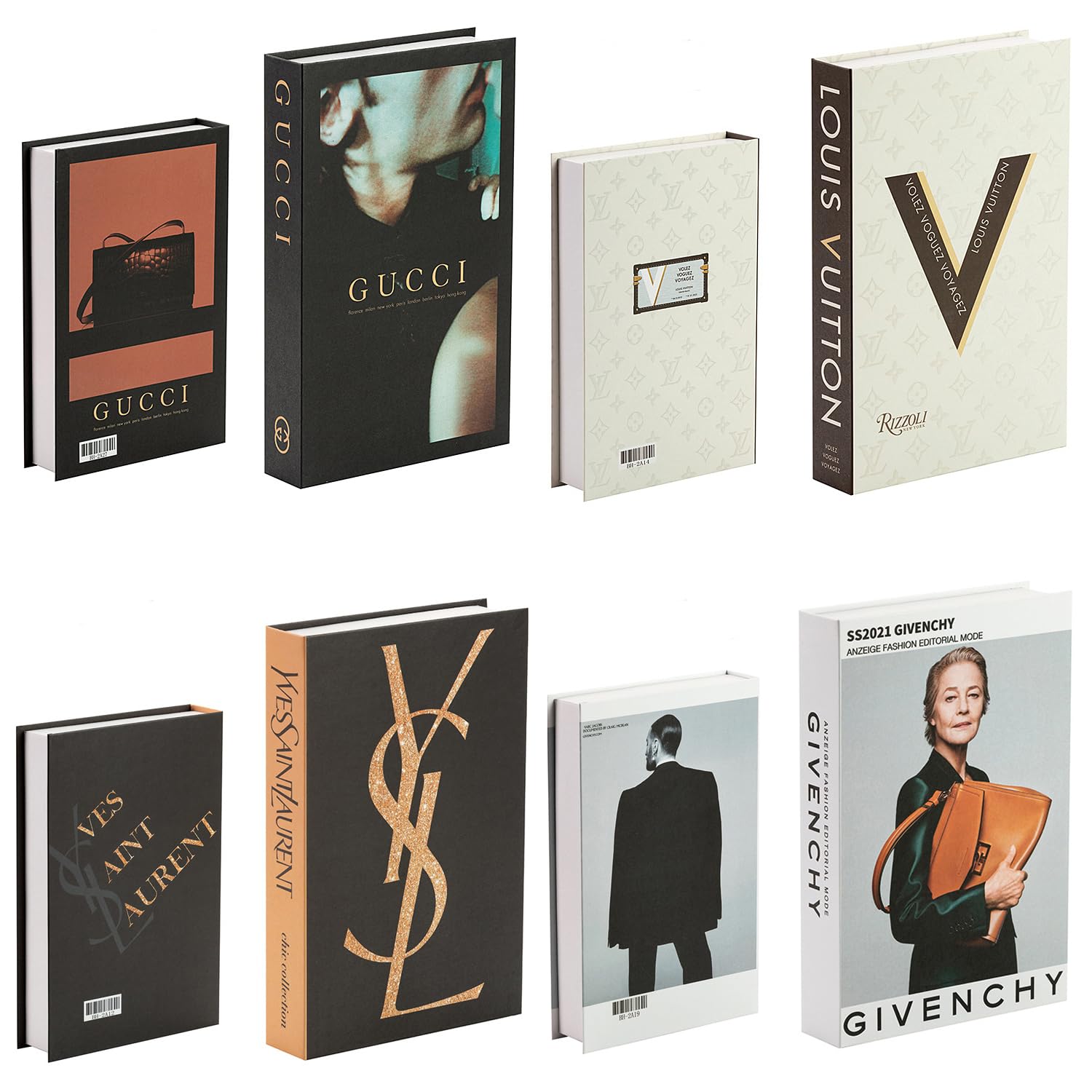 Libri decorativi per la casa, set di 4 eleganti libri falsi di libri da stanza, decorazione estetica per tavolino da caffè, soggiorno, tavolo, decorazione per mensole, moderna copertina rigida
