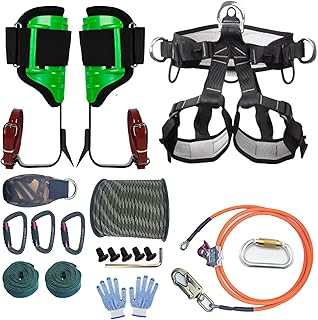 Tree Climbing Gear, Tree Climbing Spikes，Arborist Equipment for Climbers, Hunting, Fruit Picking ，Logging Etc