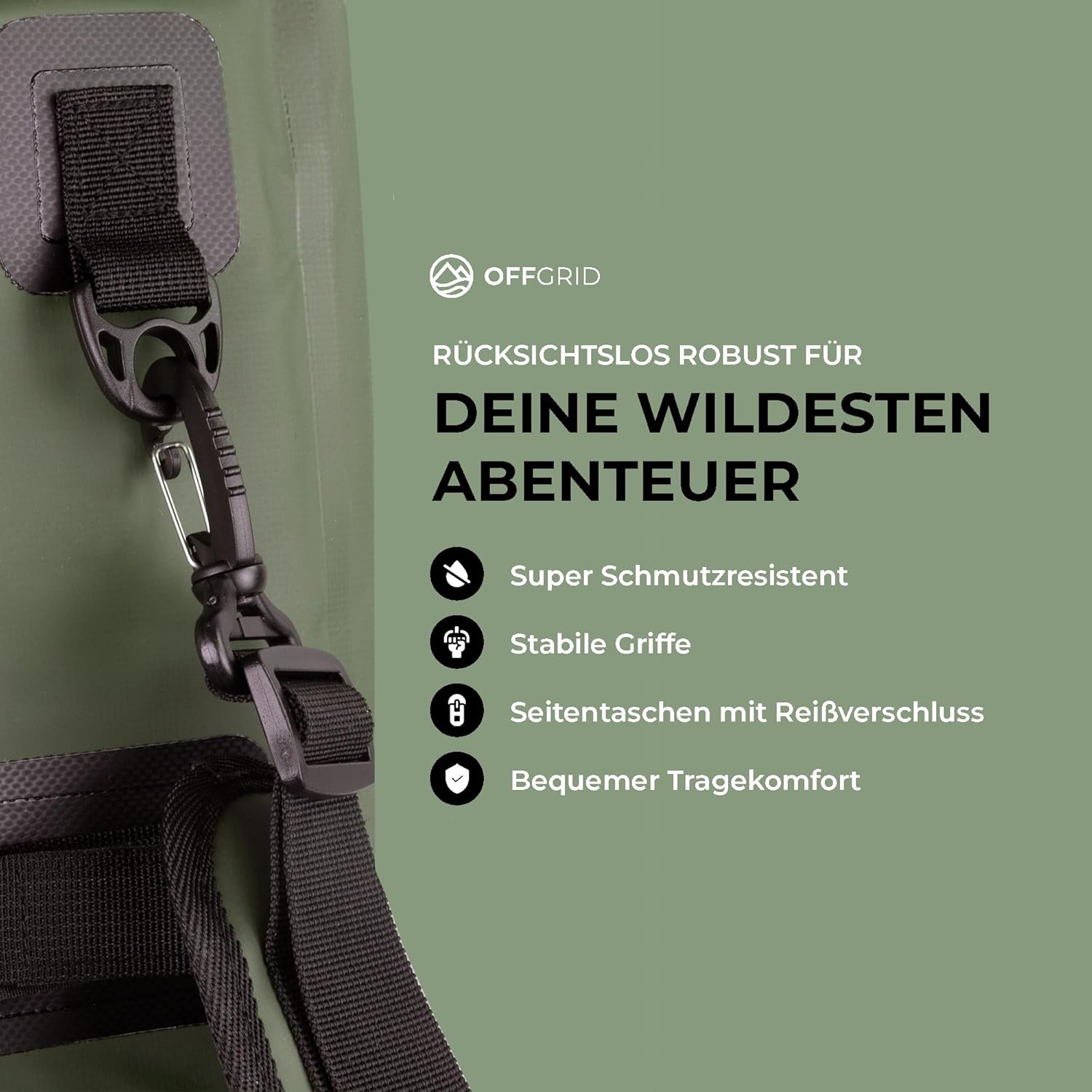 OFFGRID táska hordozási módok