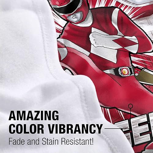Miniatura 2 de LOGOVISION Power Rangers Red Ranger - Manta de forro polar de 60 x 80 pulgadas