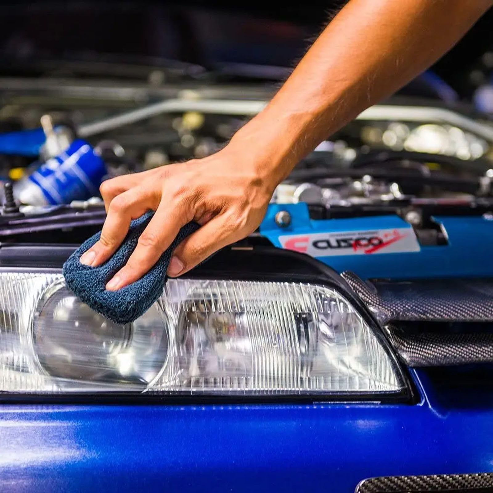 8 SZTUK Mikrofibra Wosk Samochodowy Aplikator Miękki Auto Detailing Wosk Gąbka Prostokąt Pianka Lakier Samochodowy Pielęgnacja Pad Polerowanie