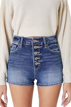 5-Button Front Closure Shorts - KC7159 