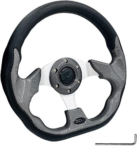 Volante de carro de golf de fibra de carbono para EZGO TXT RXV Yamaha Golf Cart Club Car DS y Club Car Precedent con llave 5156F,5115F,Fibra de