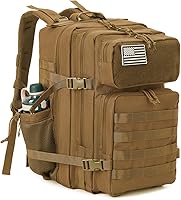 Vista 15 de QT&QY - Mochila táctica militar de 25L/45L para hombres Molle Daypack, mochila de 3 días, mochila de emergencia, mochila de senderismo