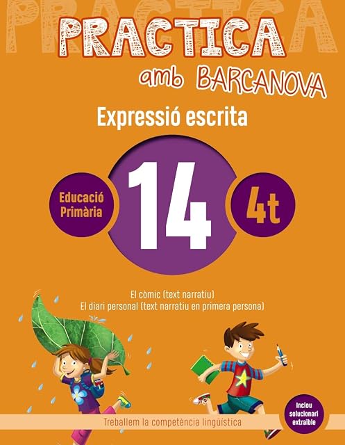 Portada de Expressio Escrita 14 4º Educacion Primaria Practica amb Barcanova Ed 2