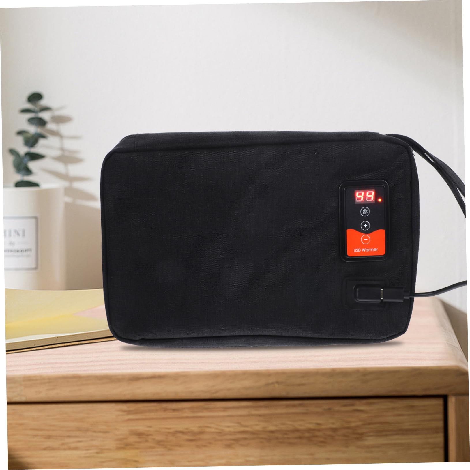 Zerodeko Tragbarer Feuchttücherwärmer für Babys mit Konstanter Temperatur und Wärmeerhalt Neopren Material Geeignet für Drinnen und Draußen USB Betrieben