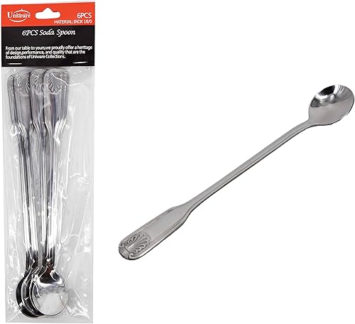 Miniatura 3 de Uniware Juego de 6 utensilios de cena de acero inoxidable, cuchara de soda