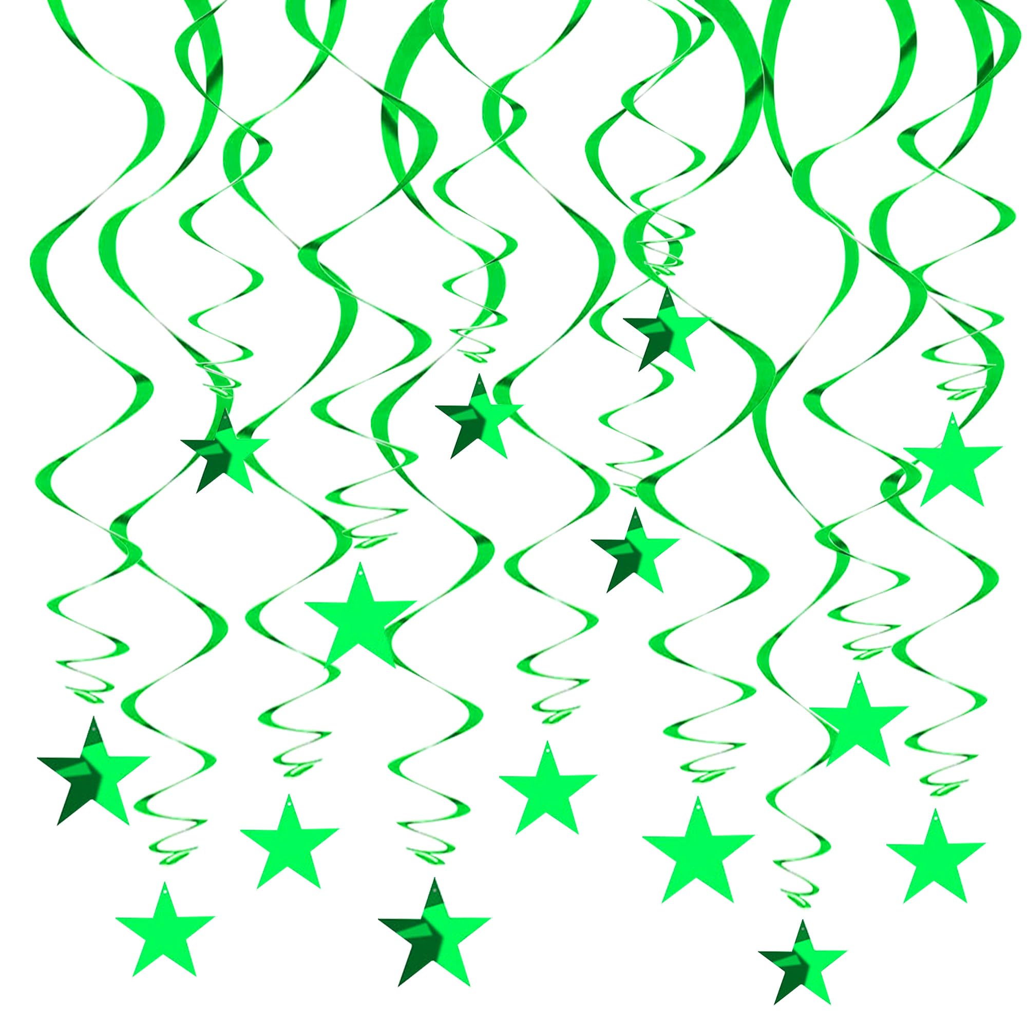 Silver Star Party Decorations - 15 Swirls -24