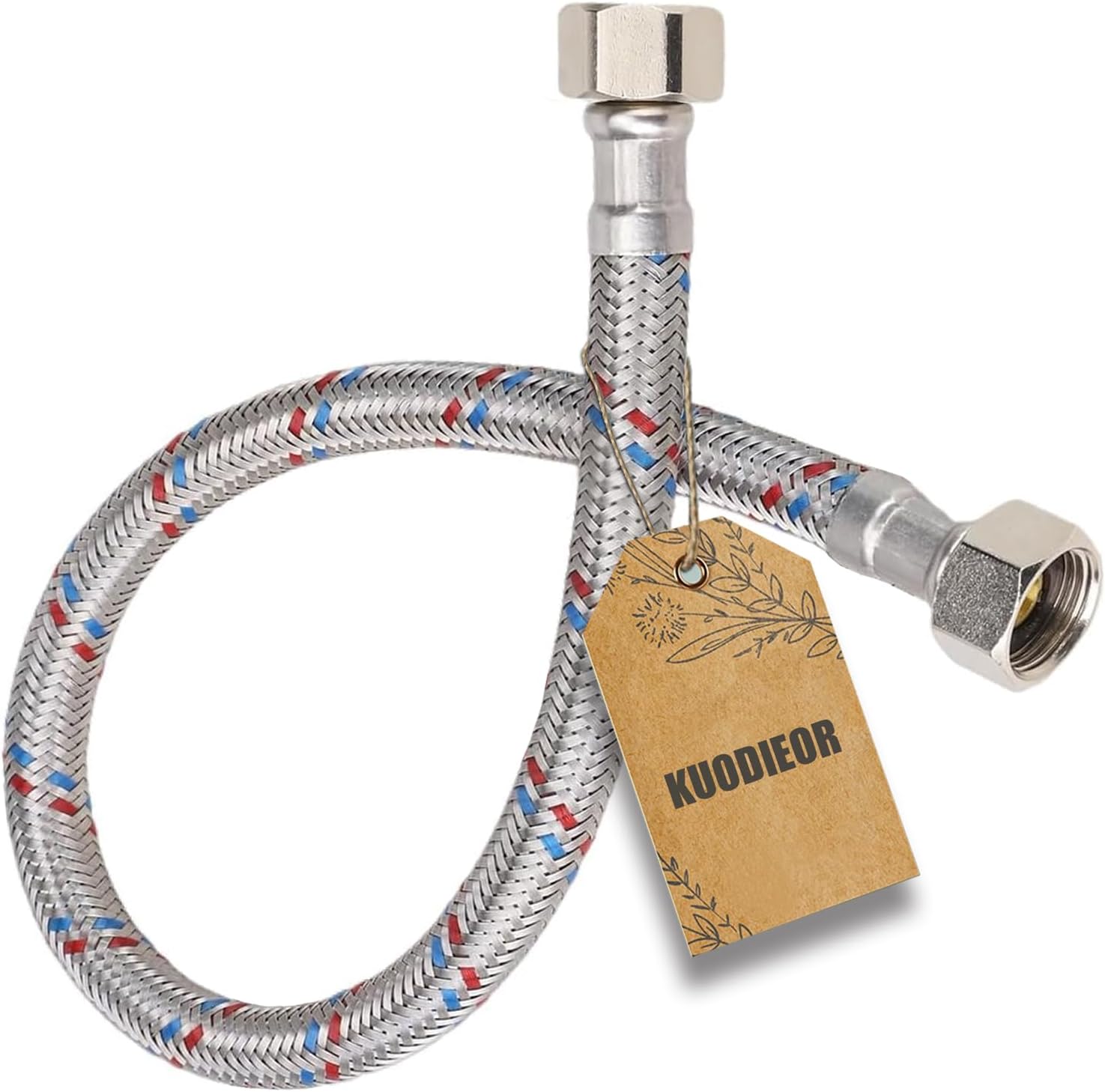 Upgrade 36"Faucet Hose Connector, 3/8" Comp x 1/2" FIP, Premium Braided Stainless Steel Faucet Water Supply Line for Bathroom Kitchen Sink Faucet