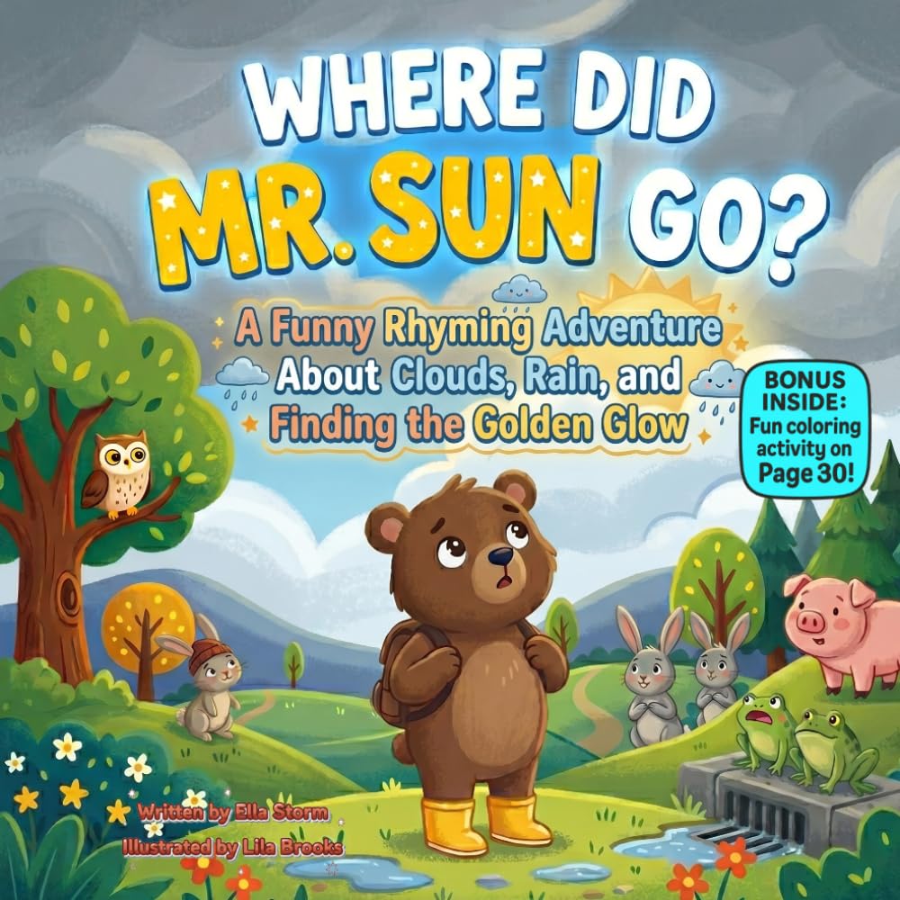 Where Did Mr. Sun Go?: A Funny Rhyming Picture Book About Rainy Days, Weather, and Finding Sunshine Again