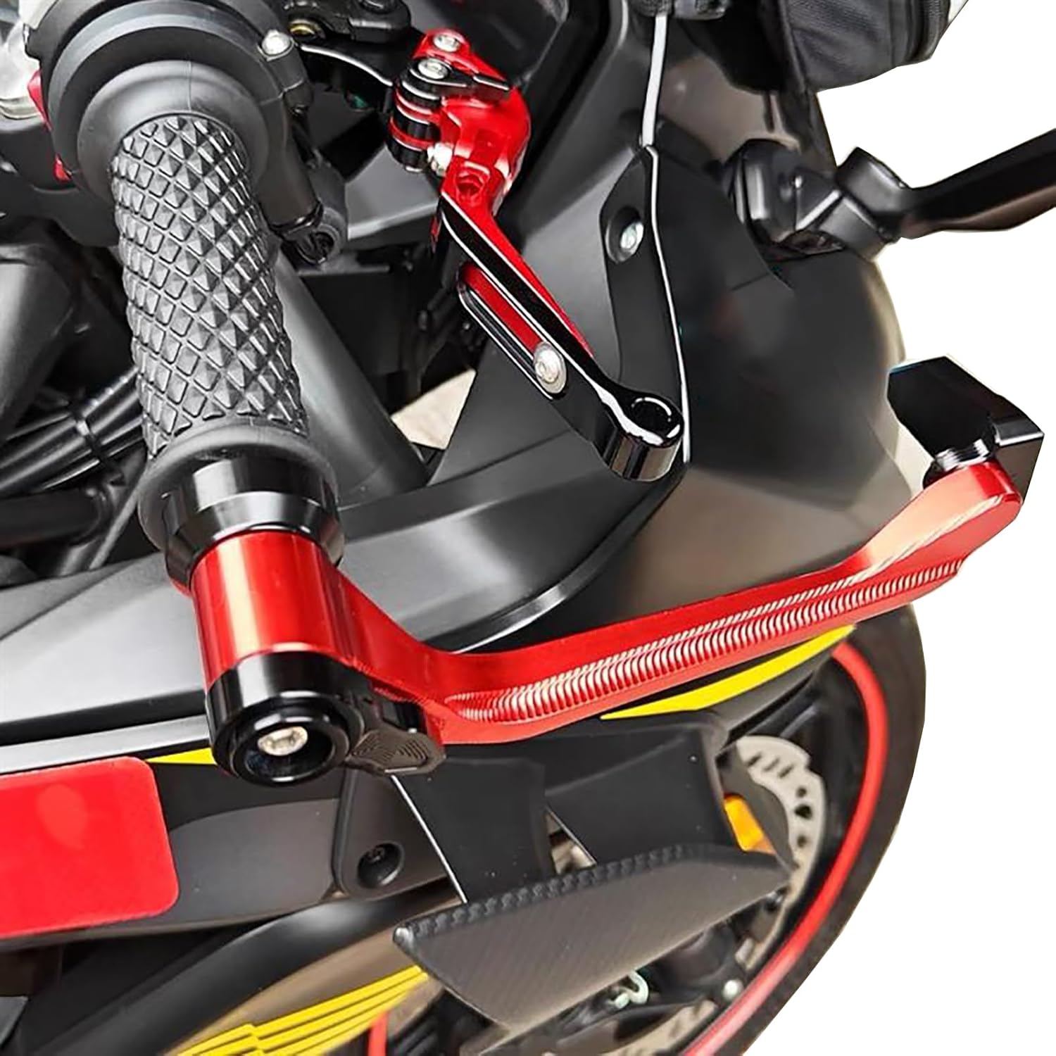 Motorcycle Brake Clutch Lever Guard Universal Replacement for Yamaha YZF R1 R1M R3 R6 R7 R25 R125 MT10 MT09 MT07 MT03 CNC Aluminum Hand Guard Handlebar Lever Protector(Blue)