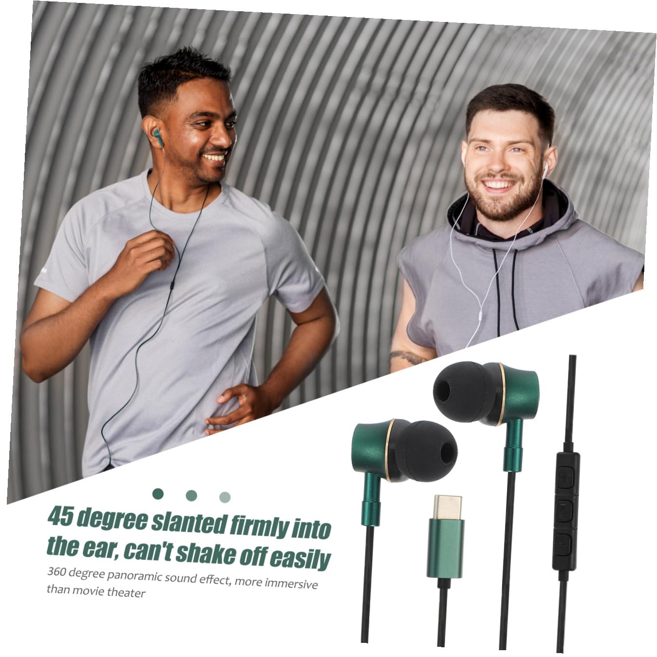 OSALADI 3pezzi Cuffie In-ear Usb c Microfono Controllo Cancellazione Compatibili Smartphone Comfort e Stabilità