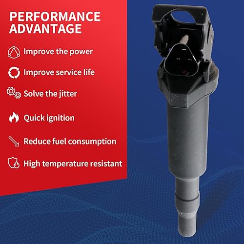 Miniatura 2 de DrCax Bobina de encendido OEM UF592 C1638 compatible con BMW 325Ci 328i 330Ci 335i 525i 528i 530i 535i 545i 745Li X3 X5 M5 M6 Z4 Mini Cooper - 2.5L