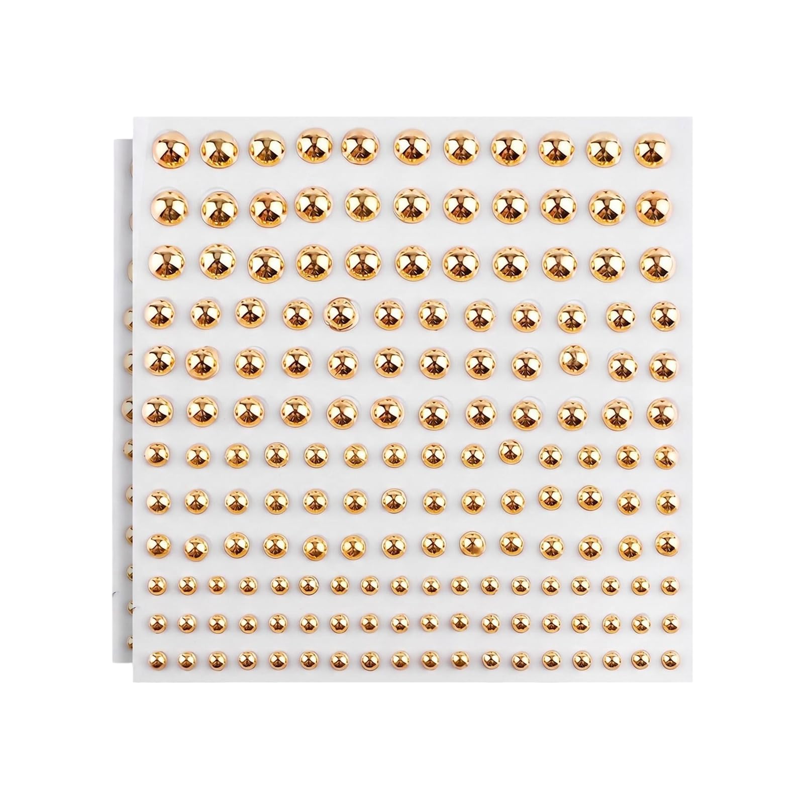 2 Sheets Gold Self Adhesive Rhinestones Sticker 4Sizes Face Gem Glitter Sticker for DIY Crafts Makeup(3/4/5/6MM)