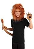 Deluxe Kid’s Lion Costume Kit Lion Mane, Tail, Gloves Set