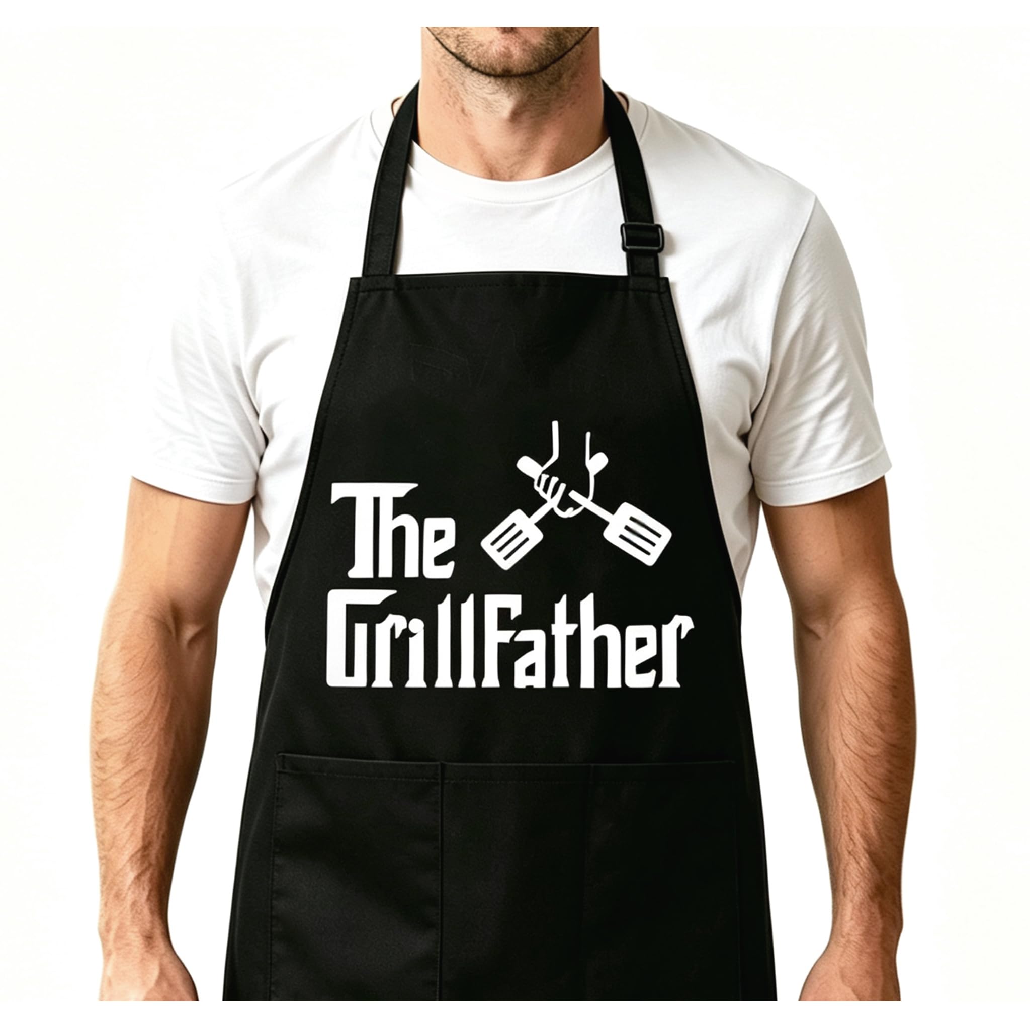 LEKMBBY The GrillFather BBQ Aprons for Men, Grandad Birthday Gifts