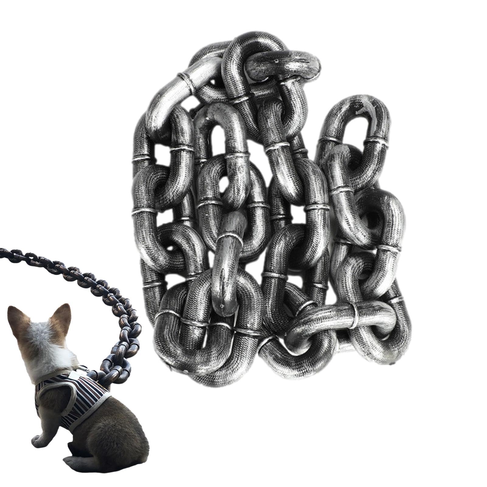 Fake Big Dog Chain L-eash, Funny Chain L-eash, Chain Leashes For Large Dogs, Waterproof Large Dog Rope Puppy Chain Leashes, Dog Chain L-eash, Shock-Absorbing Dog Lead, Puppy Chains Large Dog Rope