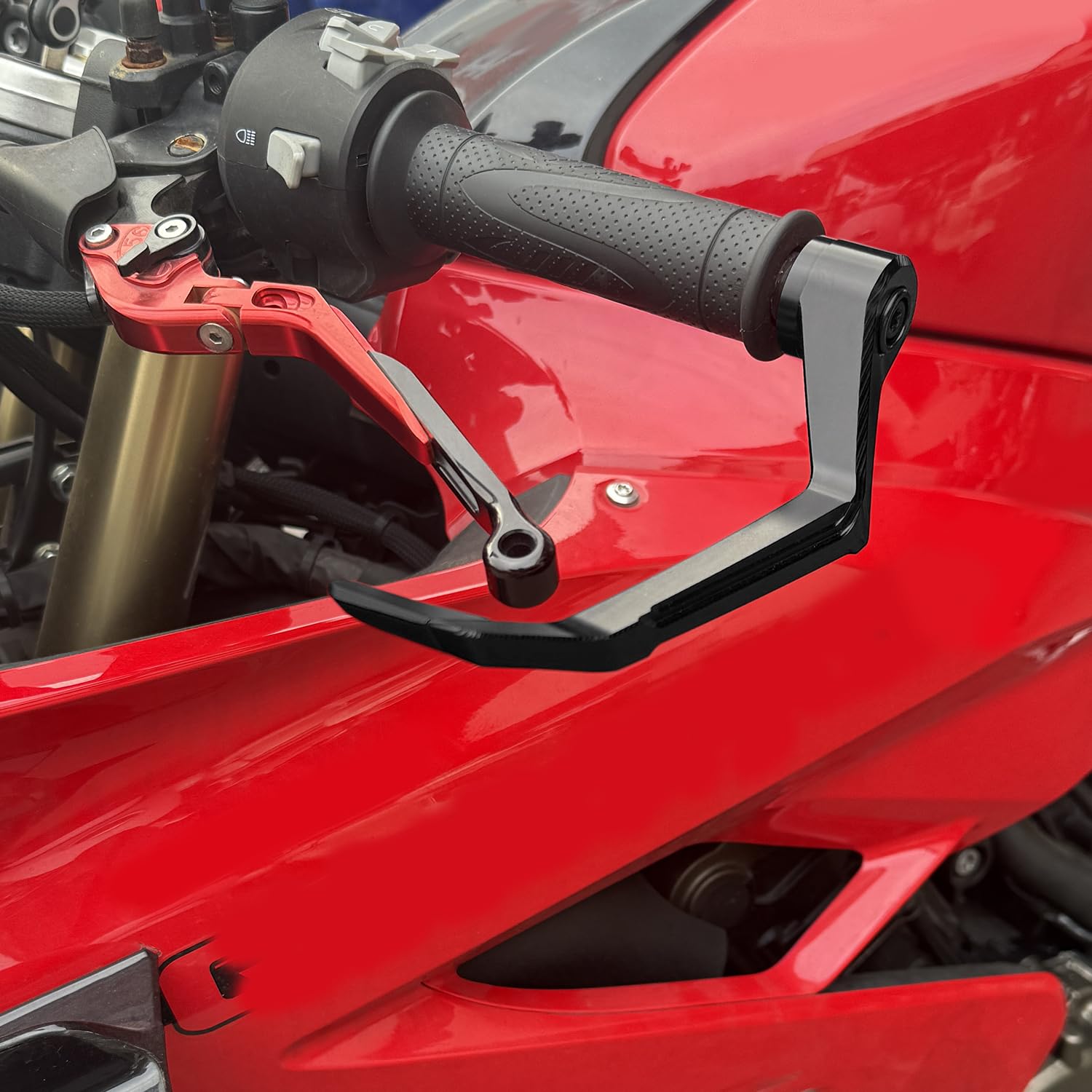 CNC Motorrad Hebelschutz Für R7 R1 CBR400RR CBR500RR CBR600RR CBR1000RR S1000RR MT09 Ninja500 Z900 ZX6R ZX10R Z650 GSXR600/750/1000 GSX-8R GSXS950 Schwarz
