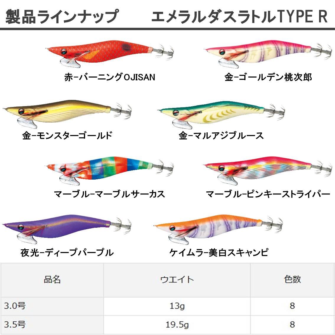 Amazon | ダイワ(DAIWA) エギ エメラルダス ラトル タイプR 3.5号 夜光