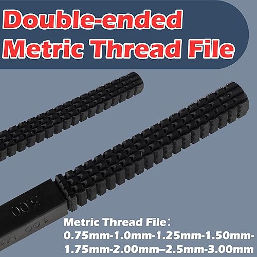 Miniatura 6 de easchwork Juego de 49 piezas de roscas SAE y kit de reenhebrado métrico con 22 grifos, 24 troqueles, archivos de 3 hilos y estuche de almacenamiento