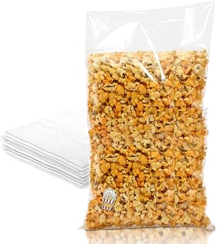 Clear Plastic Bags for Packaging, 10 x 8 x 24 Inch Gusseted Poly Bags, 1 Mil LDPE Clear Bag for Food, Gifts, Treats, and Small Business, Pack of 1000