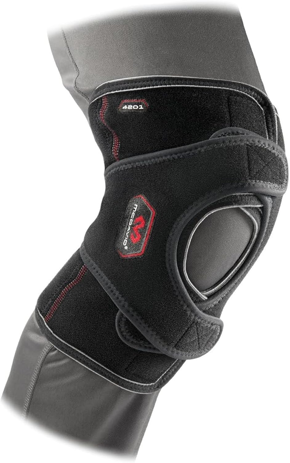 McDavid Versatile Knee Support Wrap w/Side Stays for Patella Support, Tendonitis, Knee Stability, Knee Compression, Lightweight, Sold as Single Unit (1)