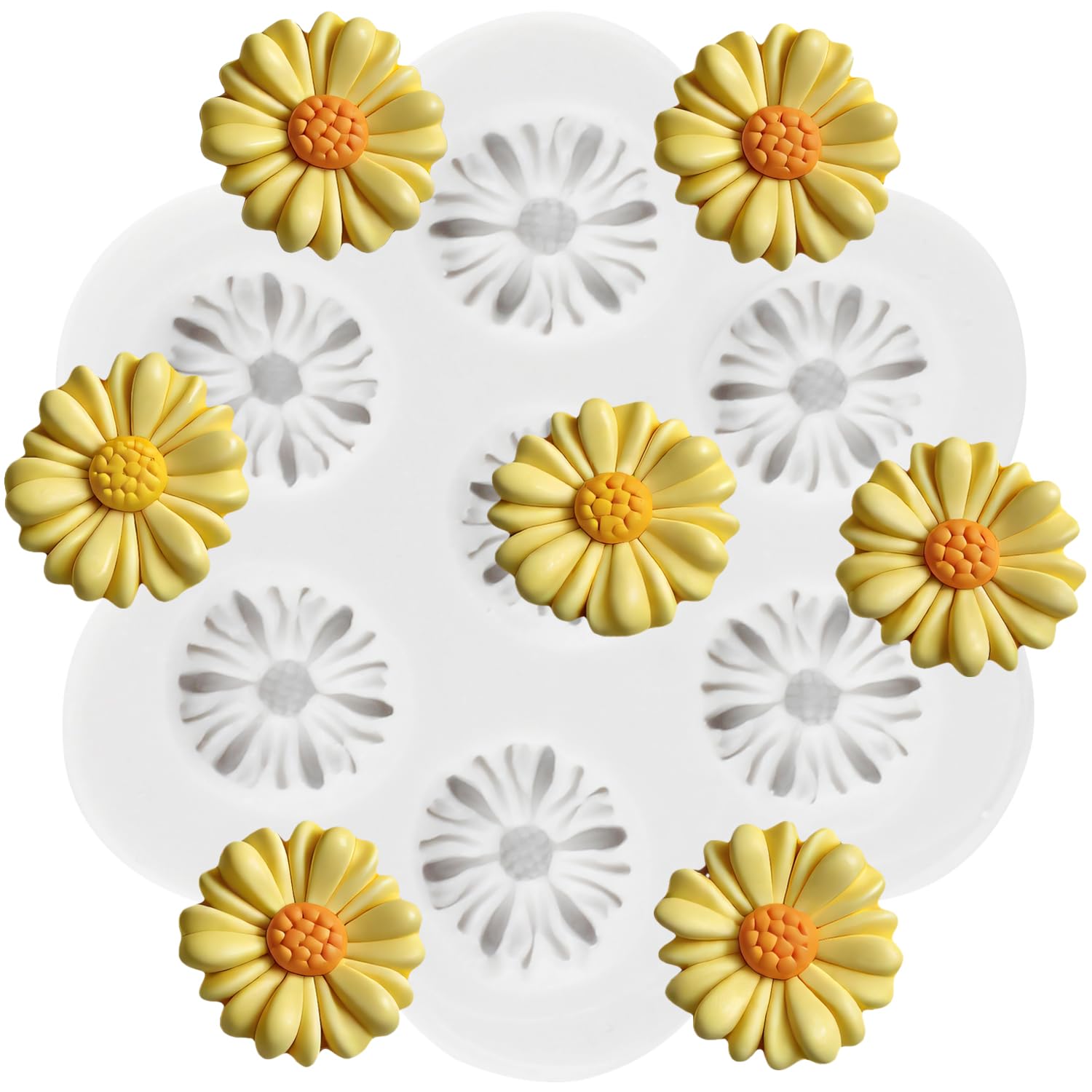 Stampi Torta di Margherita Piccola Strumenti Fai da Te Stampo Caramelle Silicone Fiori 3D Cake Decor Muffa Gioielli Mestiere DIY per Decorazione Torta Fondente Cioccolato Caramella Zucchero Gelatina