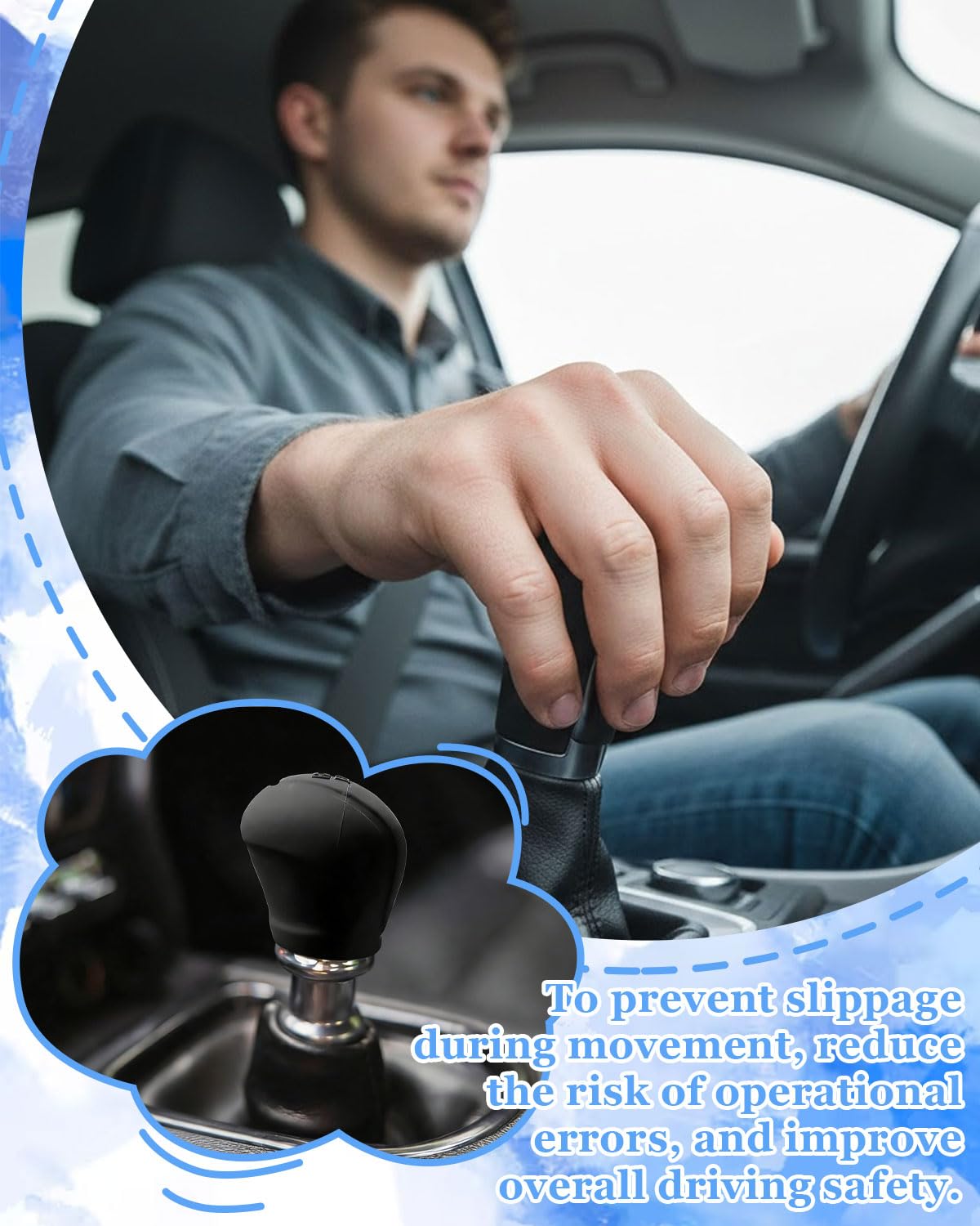 6 Gang Auto Schaltknauf Abdeckung, Universal Schalthebel Abdeckung, Schaltknauf überzieher,Verbessertes Weich TPU Silikon Schaltknauf Abdeckung für Manueller Automatik Auto Schaltknauf