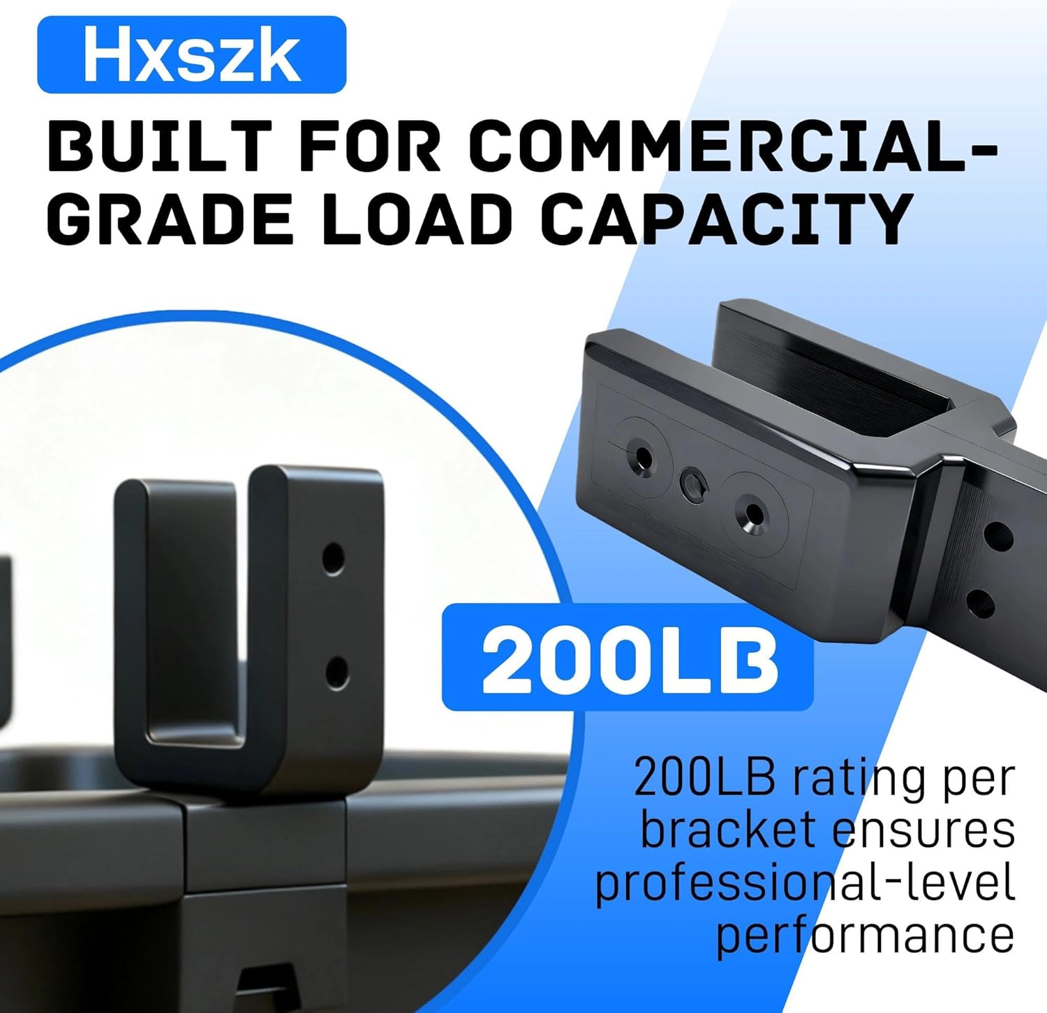 Maximum Coverage Garden cart Sidewall Brackets (8-Pack) - One-Piece Molded Nylon, 200LB Capacity Each, Compatible with Gorilla Cart 7 & 12 cu/ft Models, Black