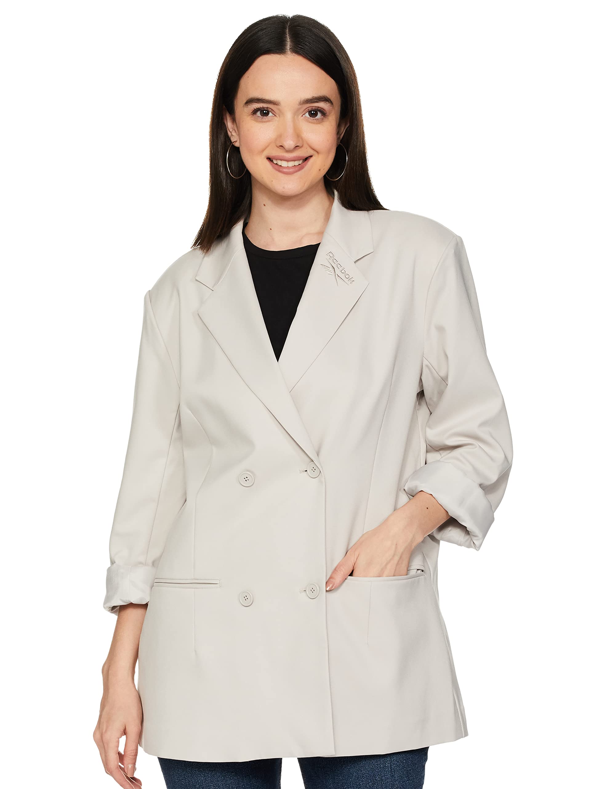 reebok Polyester Women's Standard Length Duster Coat-picture-22