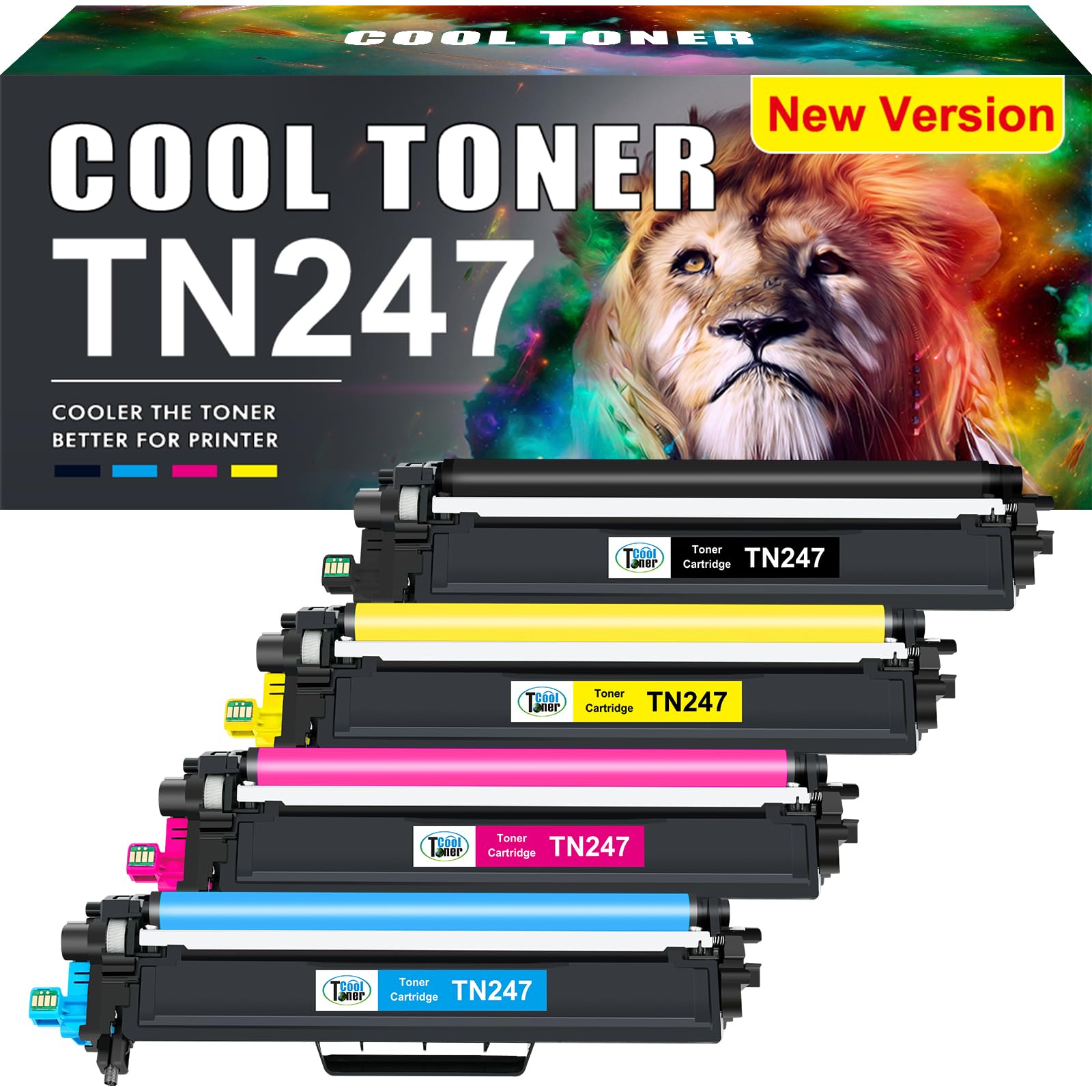 TN-243CMYK TN247 MFC L3750CDW Toner: für Brother DCP-L3550CDW Toner MFC-L3750CDW MFC-L3770CDW HL-L3210CW HL-L3230CDW MFC-L3710CW MFC-L3730CDN TN243CMYK TN 243CMKY 247 TN-247 TN-243 4er-Pack