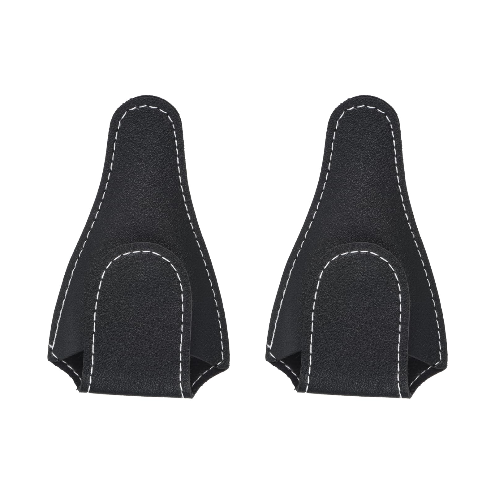 M METERXITY 2 Pack PU Scissors Cover - Embroidery Sewing Craft Leather Scissors Protective Case, Apply to Storing Nipper Shears (4.5 x 2.6 Inches, Black)