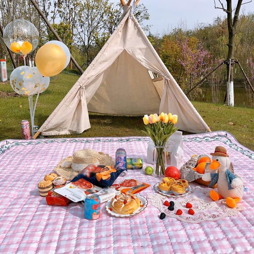 Couverture Tapis de Pique-Nique, Portable et Pliable Imperméable Résistant à l'humidite Tapis de Plage et Sac de Rangement Natte de Plage, Camping Voyage Plage Jardin Nappe