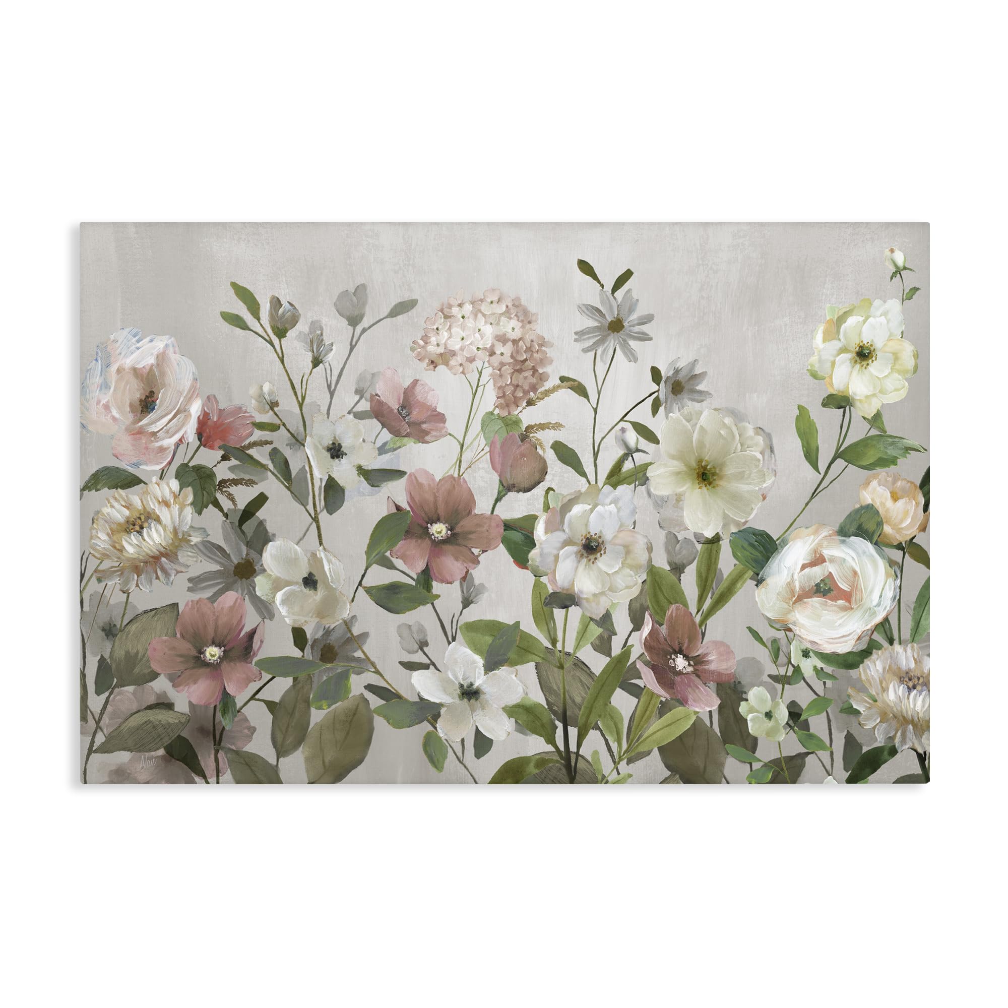 Stupell Industries Unframed Garden Meadow Floral Botanical, 16 X 24 Inch Canvas Wall Art