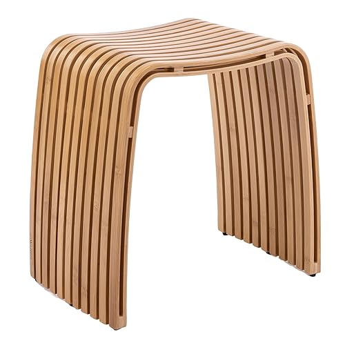 Bamboo Bathroom and Dining Stool, Bamboo Bench, Durable and Beautiful